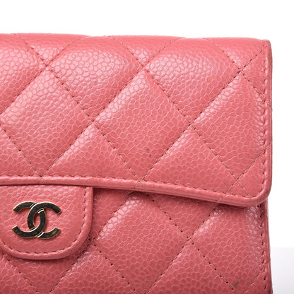 Chanel Caviar Quilted Small Flap Wallet Pink 9 of 17