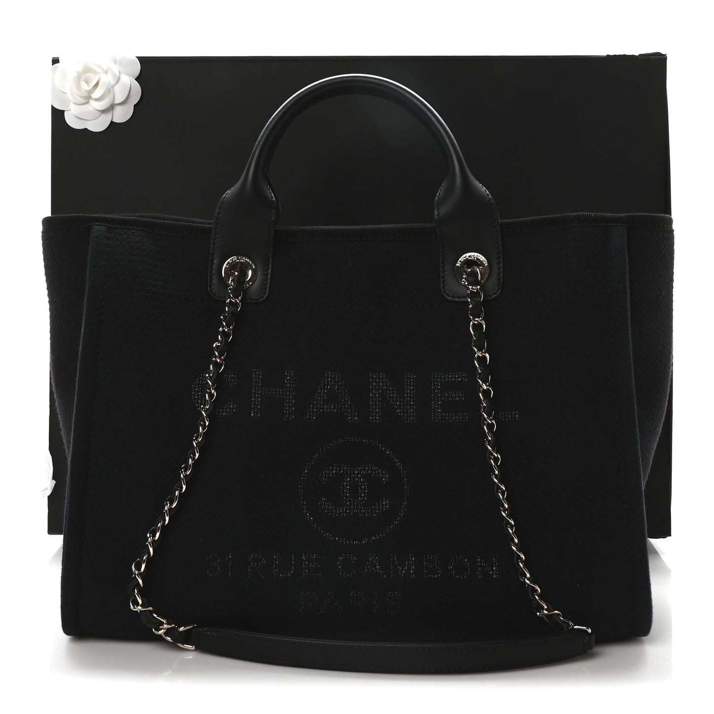 Mixed Fibers Small Deauville Tote Navy Blue