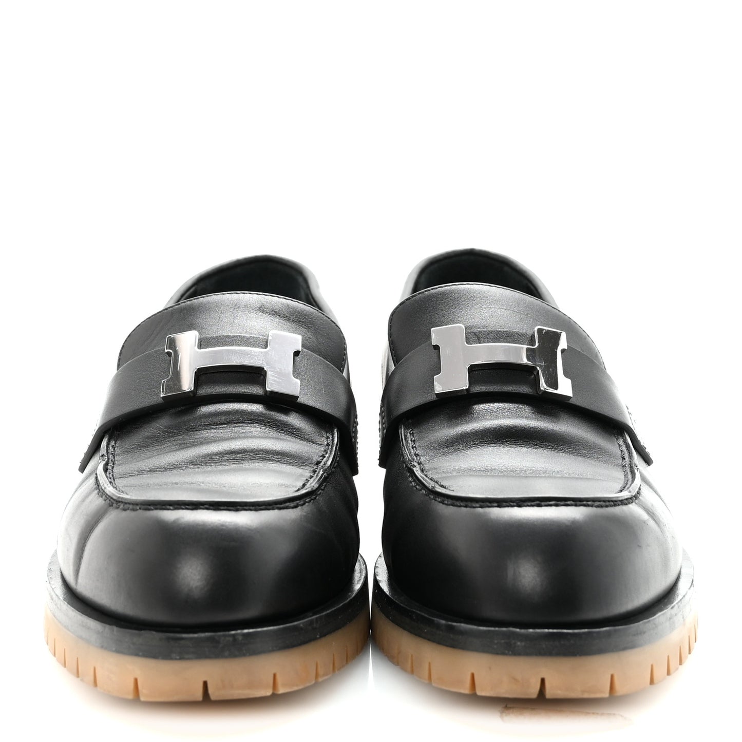 Calfskin Womens Faubourg Loafers 36.5 Black