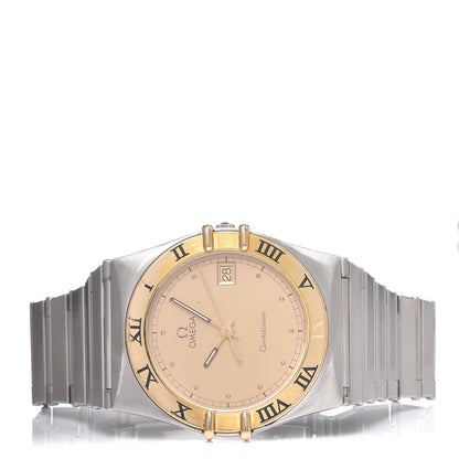 Omega Stainless Steel 18K Yellow Gold 33mm Constellation Quartz Watch Champagne 396.1075 3 of 6