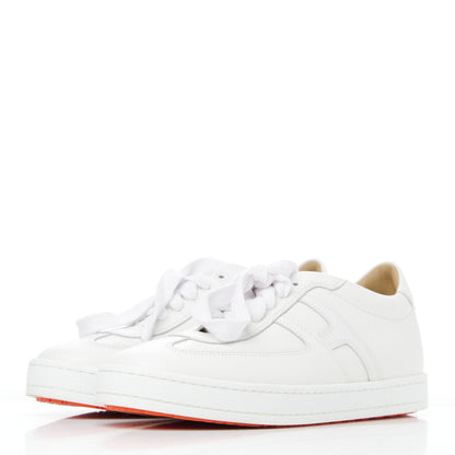 Hermes Epsom Womens Boomerang Sneakers 37.5 White 3 of 13