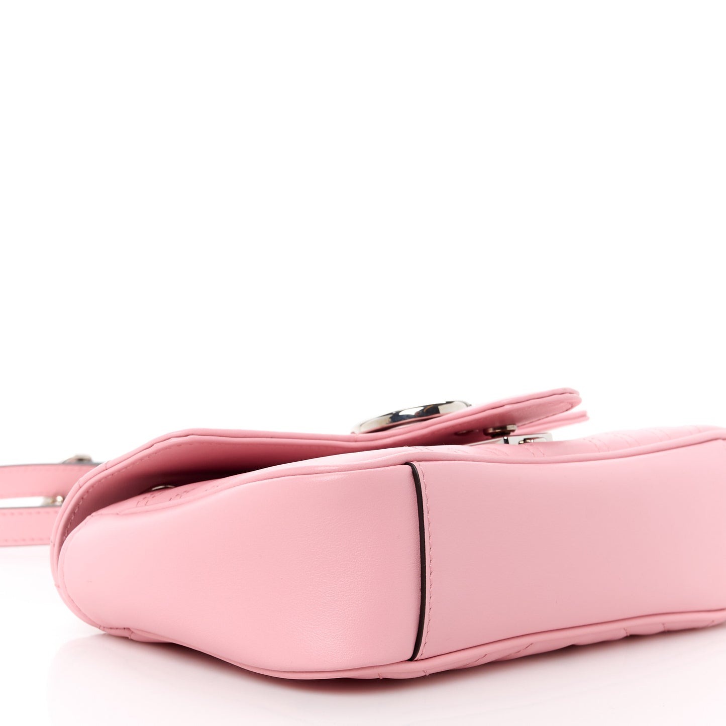 Calfskin Matelasse Mini GG Marmont Shoulder Bag Wild Rose