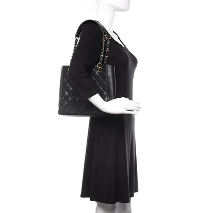 Chanel Caviar Quilted Petit Shopping Tote PST Black 2 of 10