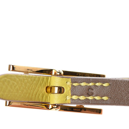 Hermes Epsom Swift Behapi Double Tour Bracelet S Soufre Etoupe 4 of 6