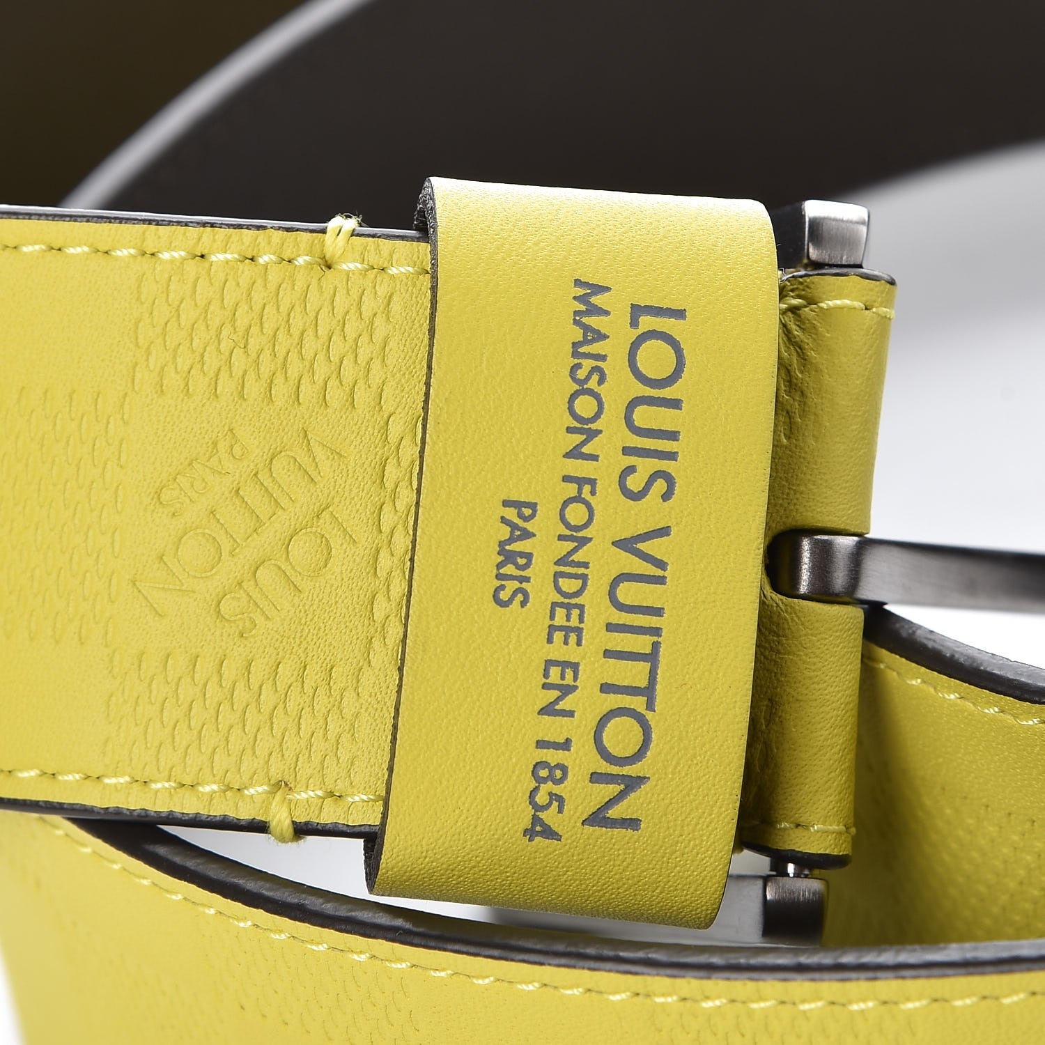 Louis Vuitton Damier Infini Calfskin 40mm Belt 100 40 Vert Acide 6 of 8