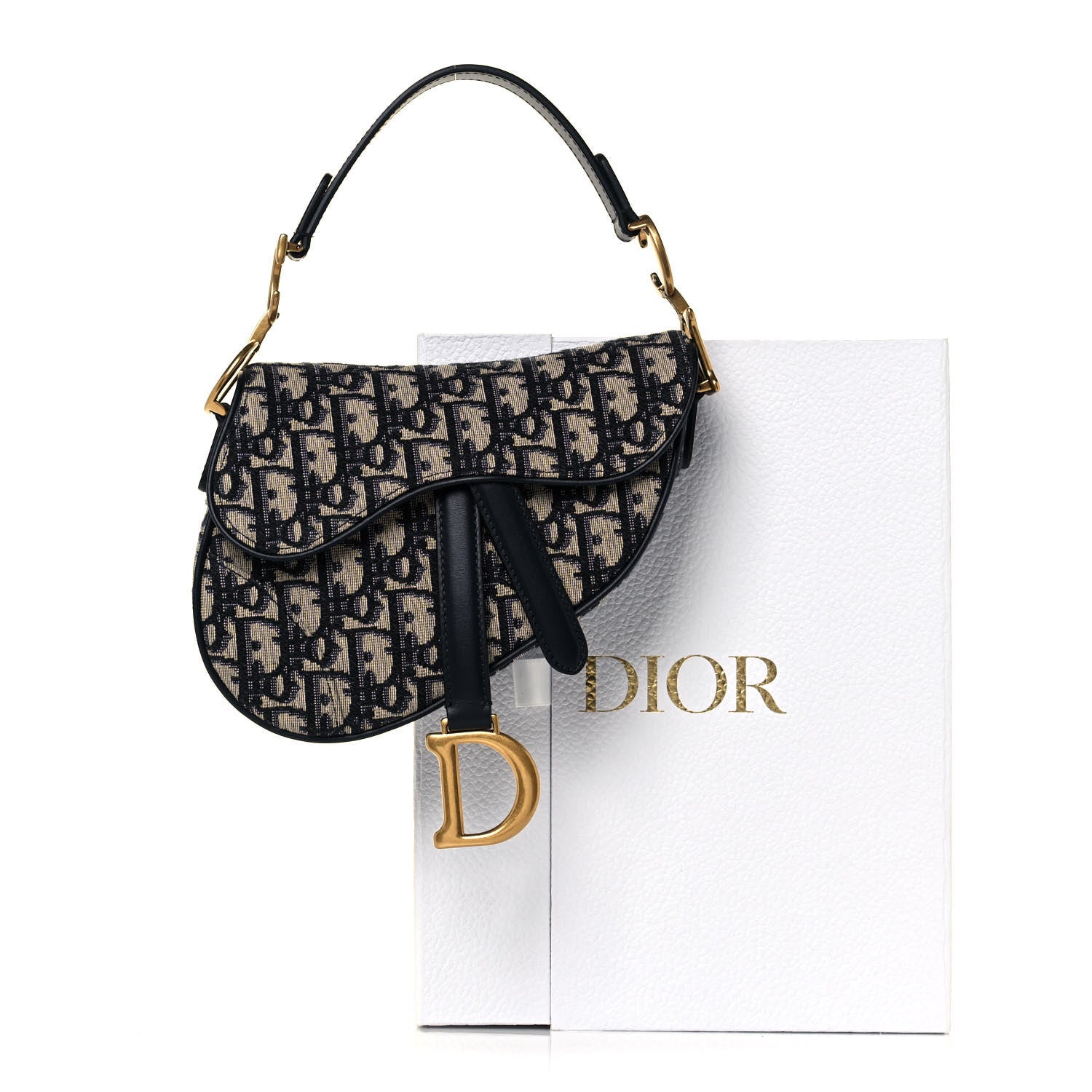 Christian Dior Oblique Mini Saddle Bag Blue 13 of 13