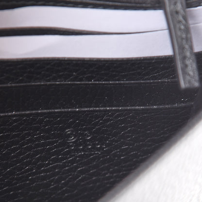 Gucci Dollar Calfskin Interlocking G Chain Wallet Black 5 of 9