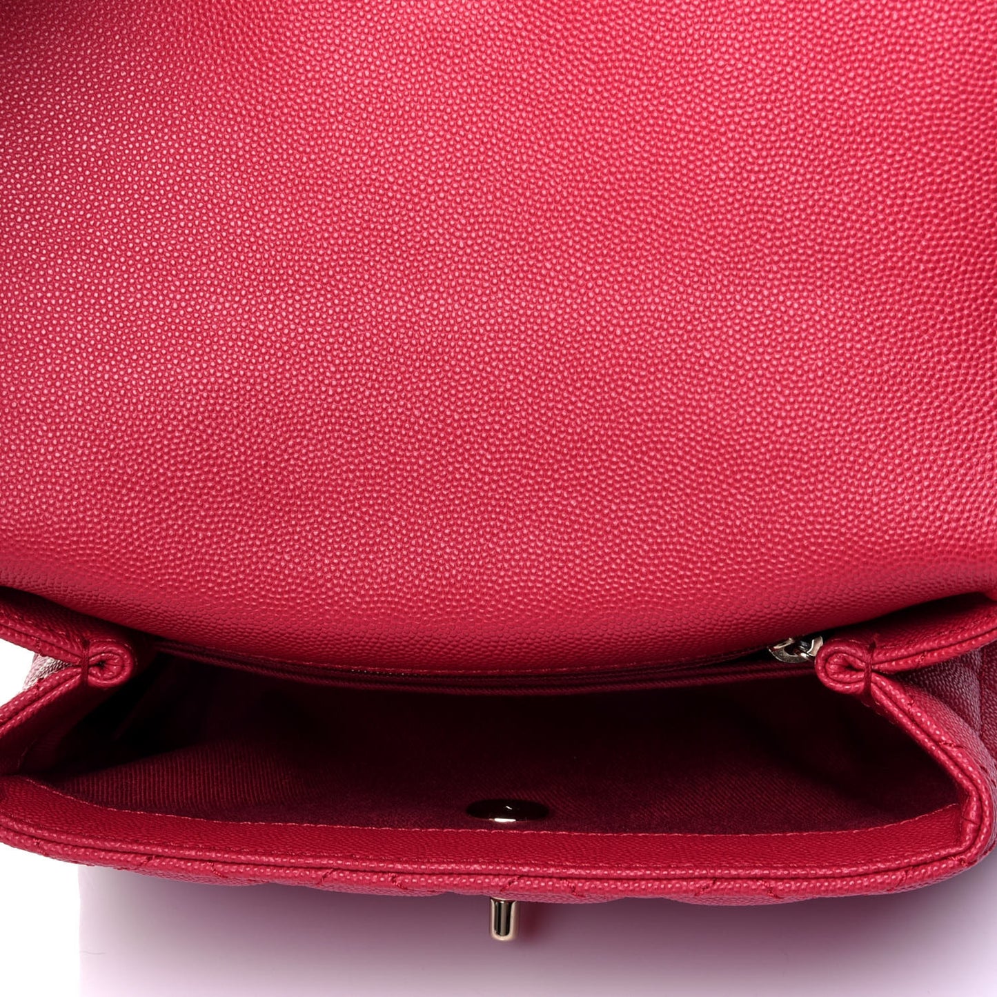Caviar Quilted Mini Coco Handle Flap Dark Pink
