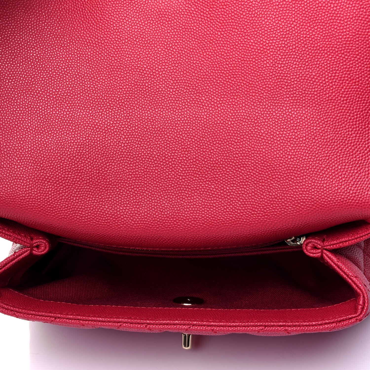 Chanel Caviar Quilted Mini Coco Handle Flap Dark Pink 4 of 4