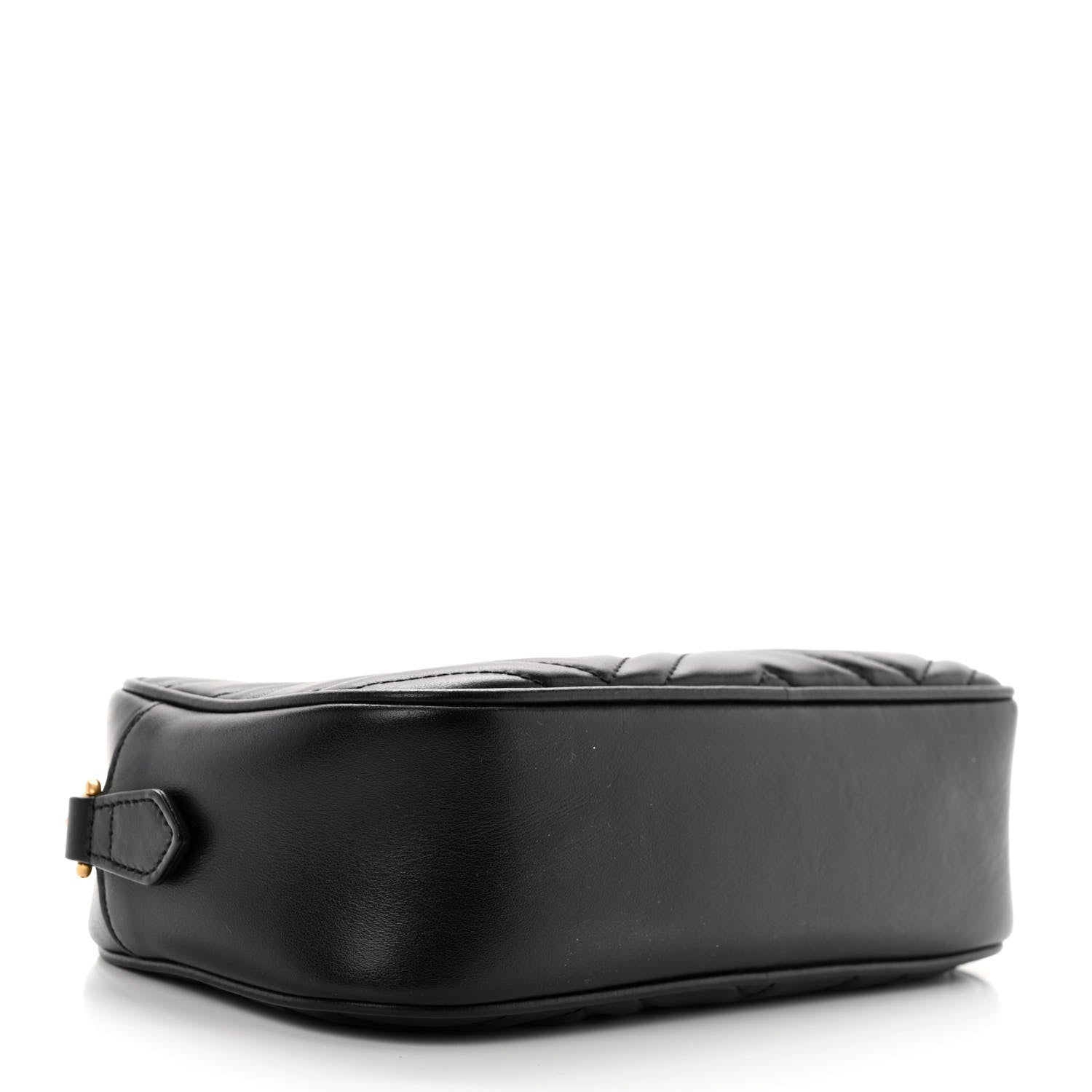 Gucci Calfskin Matelasse Small GG Marmont Chain Shoulder Bag Black 4 of 10