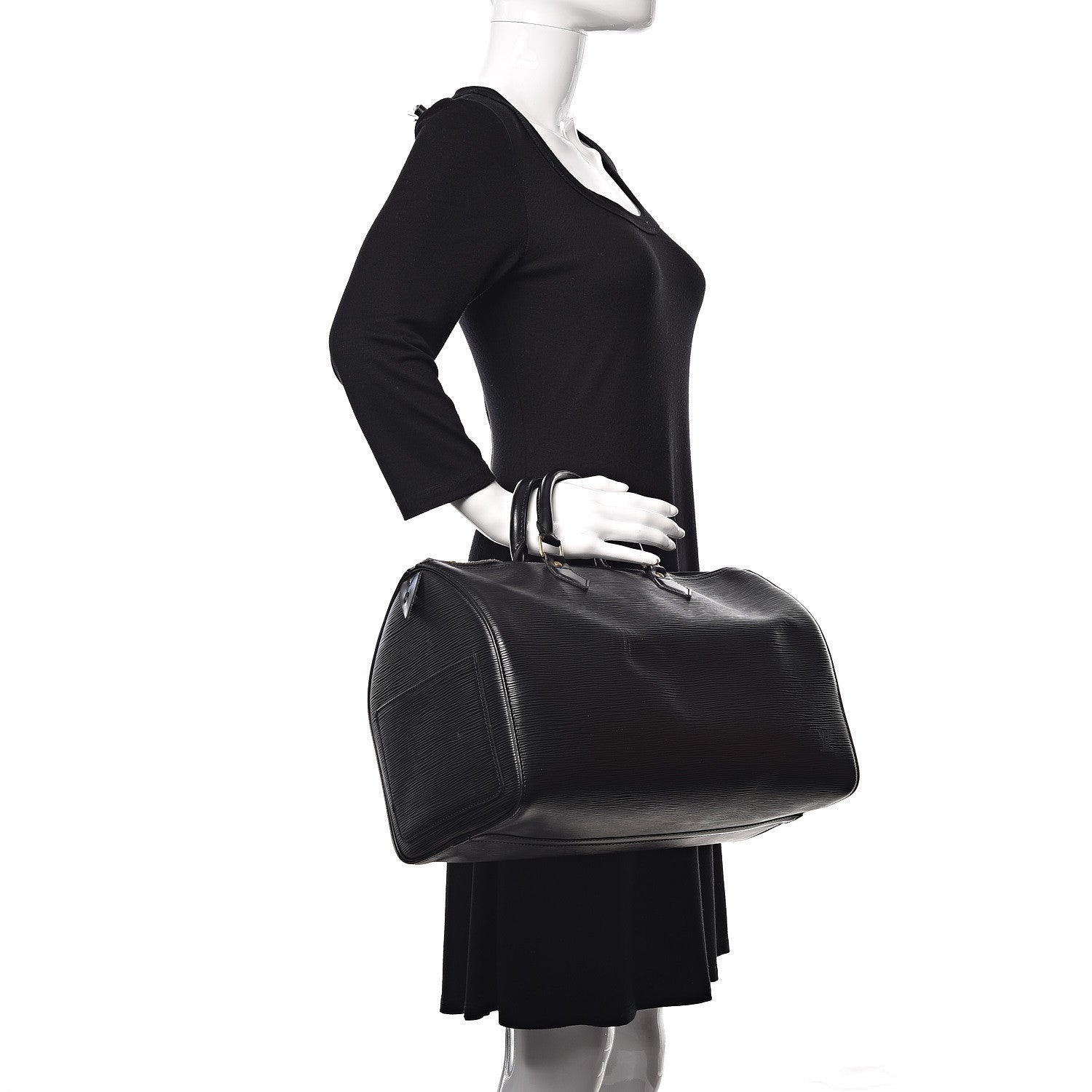 Louis Vuitton Epi Speedy 35 Black 2 of 9
