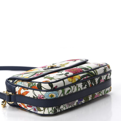 Gucci Canvas Flora Floral Shoulder Bag White Blue Agata Mulitcolor 4 of 10