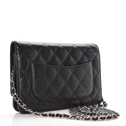 Chanel Caviar Quilted Wallet On Chain WOC Black 3 of 8