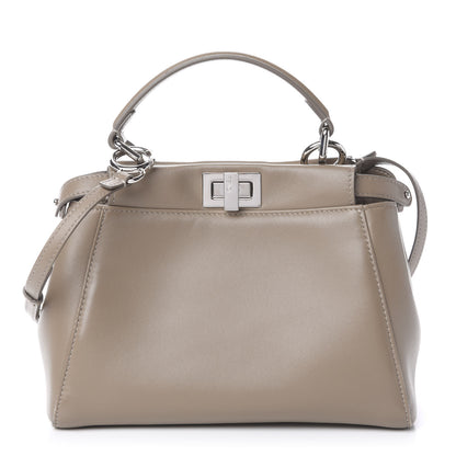 Fendi Nappa Mini Peekaboo Iconic Satchel Tortora 1 of 11