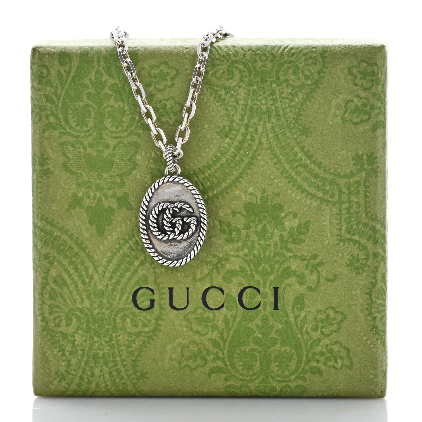 Sterling Silver GG Marmont Double G Pendant Necklace