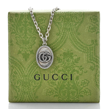 Gucci Sterling Silver GG Marmont Double G Pendant Necklace 5 of 5