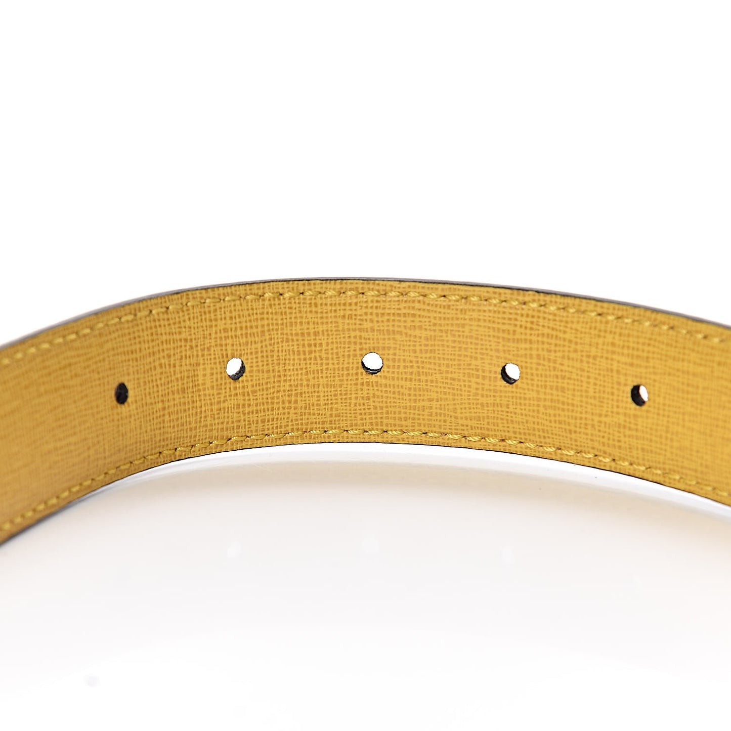 Vitello Havana Elite Monster Eyes Buckle Reversible Belt Yellow Black