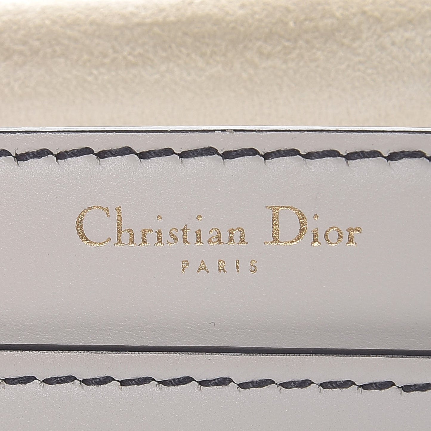 Calfskin J'Adior Chain Flap Bag Off White