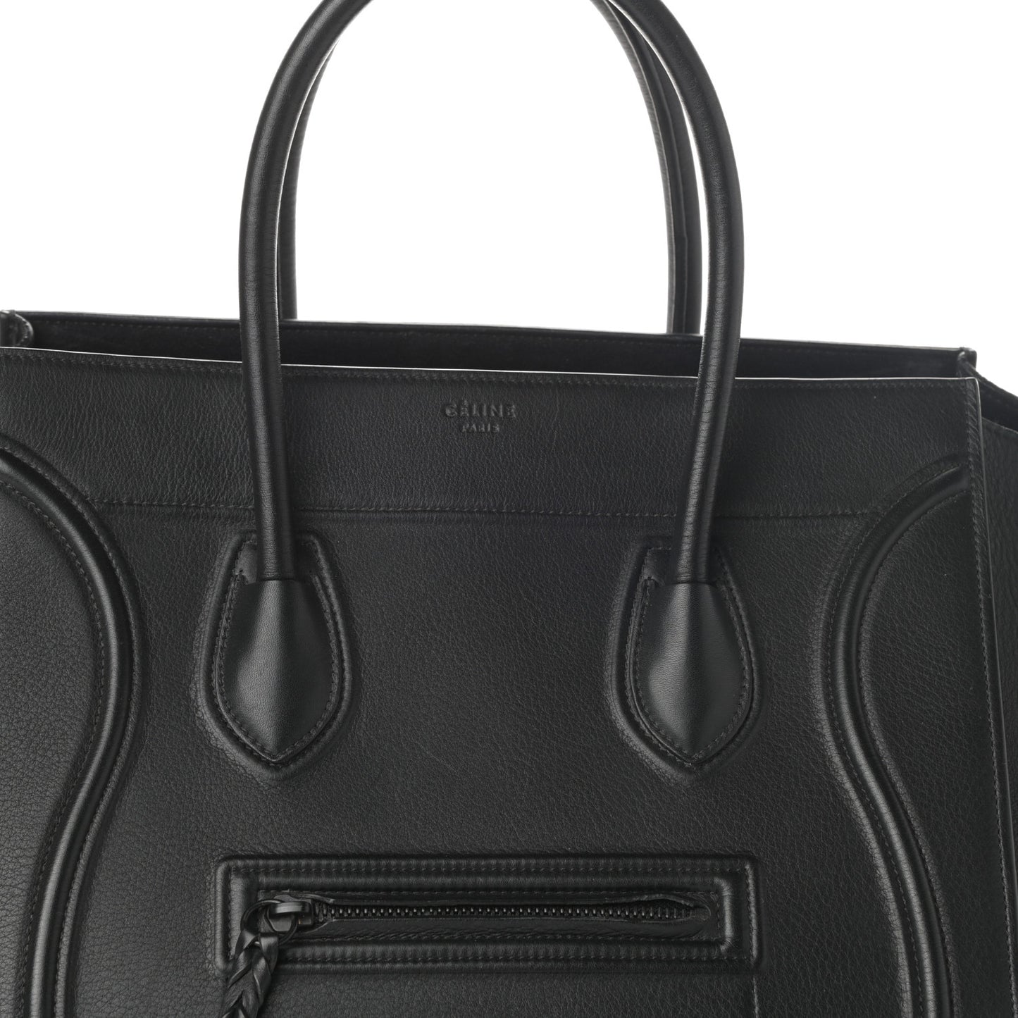 Supple Calfskin Medium Phantom Luggage Black