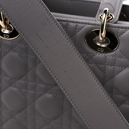 Christian Dior Lambskin Cannage Small My ABC Dior Lady Dior Grey 10 of 11