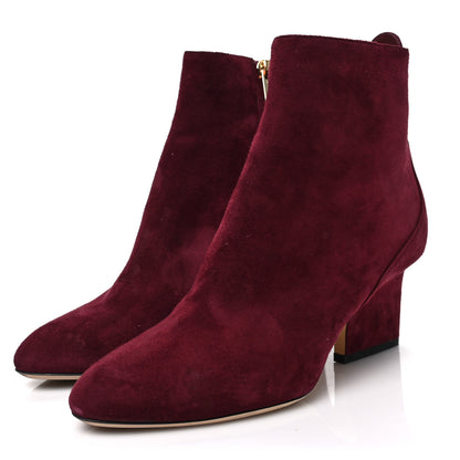 Jimmy Choo Suede Autumn 65 Ankle Boots 36.5 Vino 3 of 7