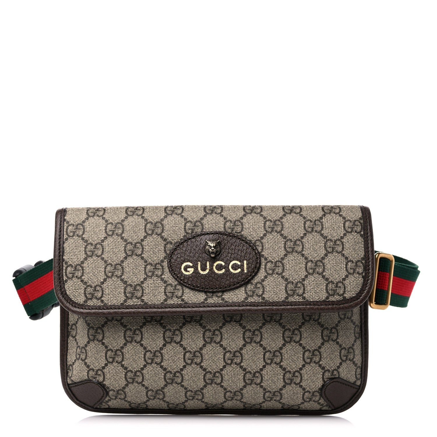 Gucci GG Supreme Monogram Neo Vintage Web Belt Bag Brown 1 of 9