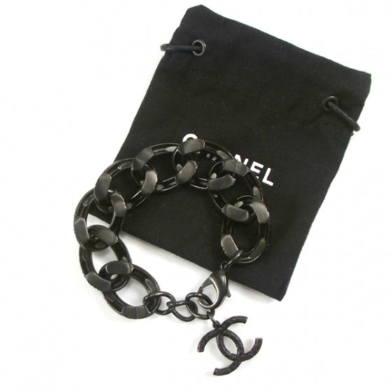 Black Metal Chain Bracelet CC