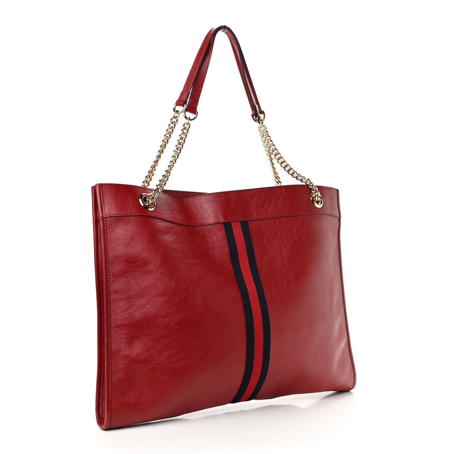 Calfskin Large Rajah Chain Tote Romantic Cherry
