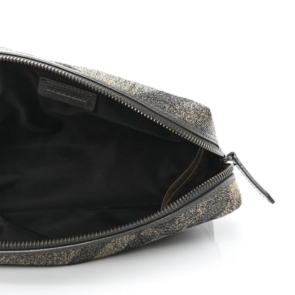 Burberry Metallic Calfskin Nova Check Cosmetic Pouch Silver 4 of 6