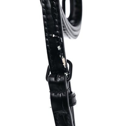 Balenciaga Shiny Calfskin Monochrome Crocodile Embossed Small Hourglass Top Handle Bag Black 15 of 15