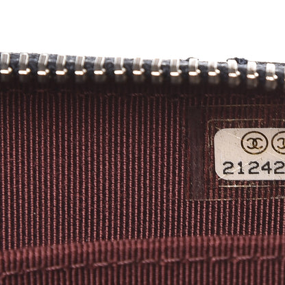 Chanel Caviar Stitched Zip Coin Purse Navy 7 of 8