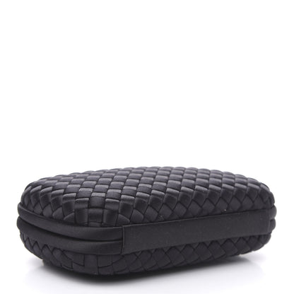 Bottega Veneta Satin Intreccio Impero Chain Knot Clutch Black 4 of 8