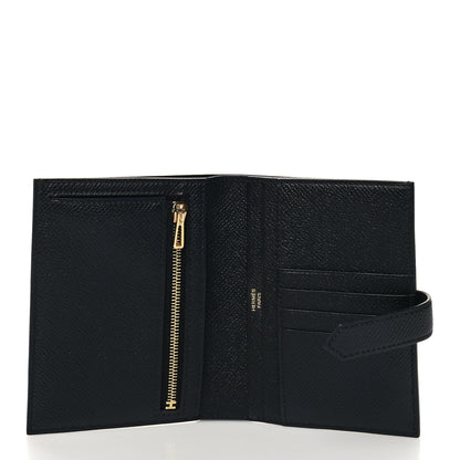 Hermes Epsom Bearn Compact Wallet Black 5 of 9