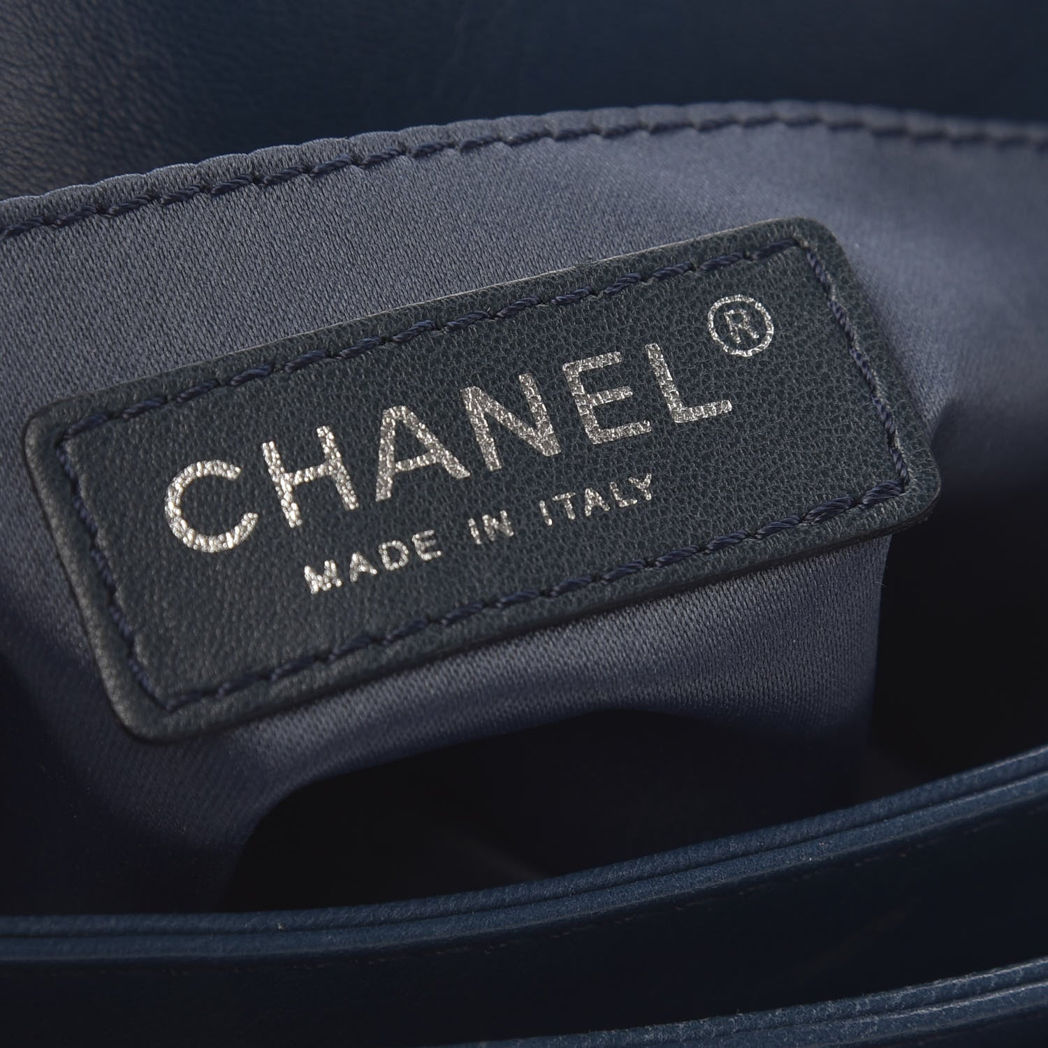 Chanel Lambskin Quilted Accordion Flap Dark Blue 8 of 9