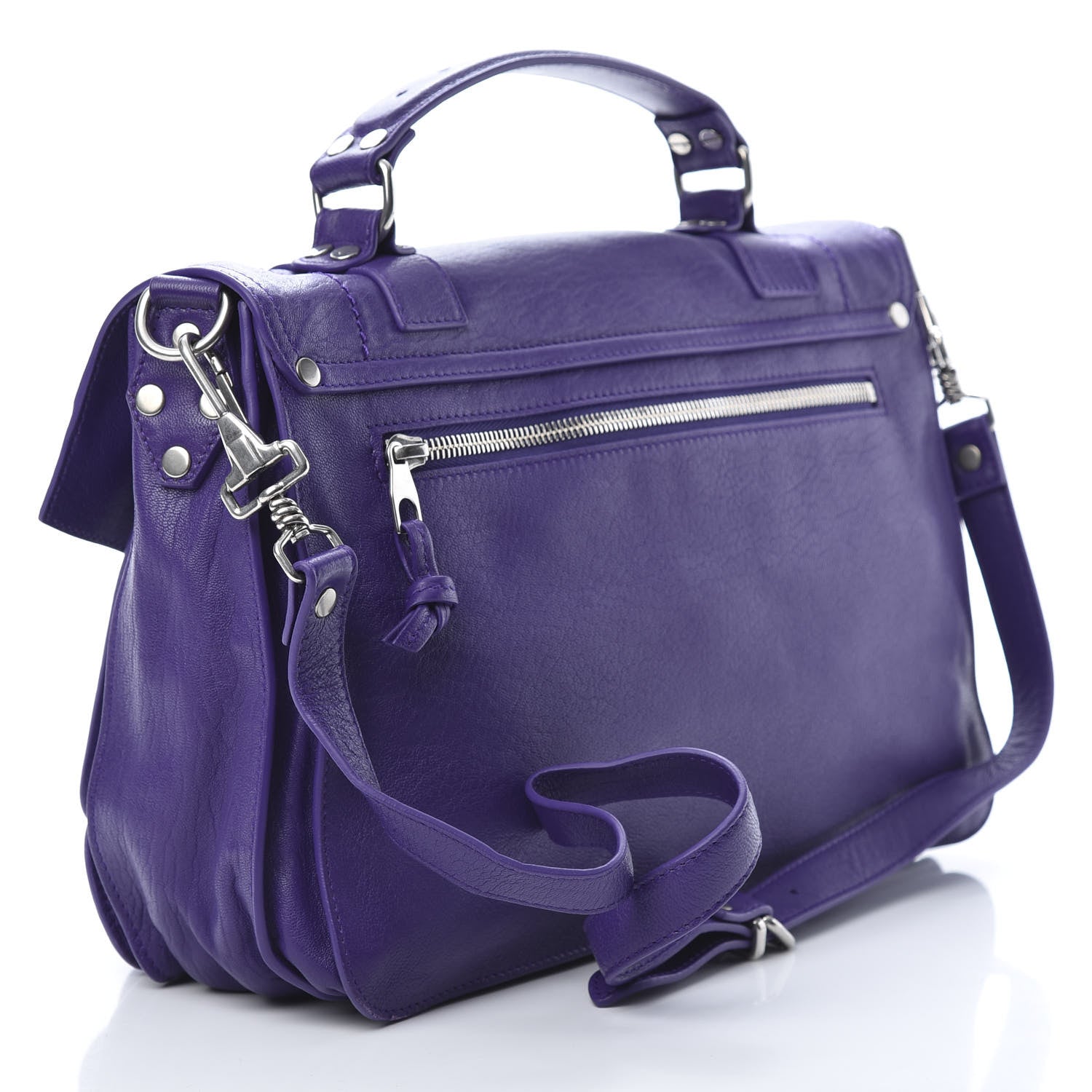Proenza Schouler Lambskin Medium PS1 Satchel Amethyst 3 of 13