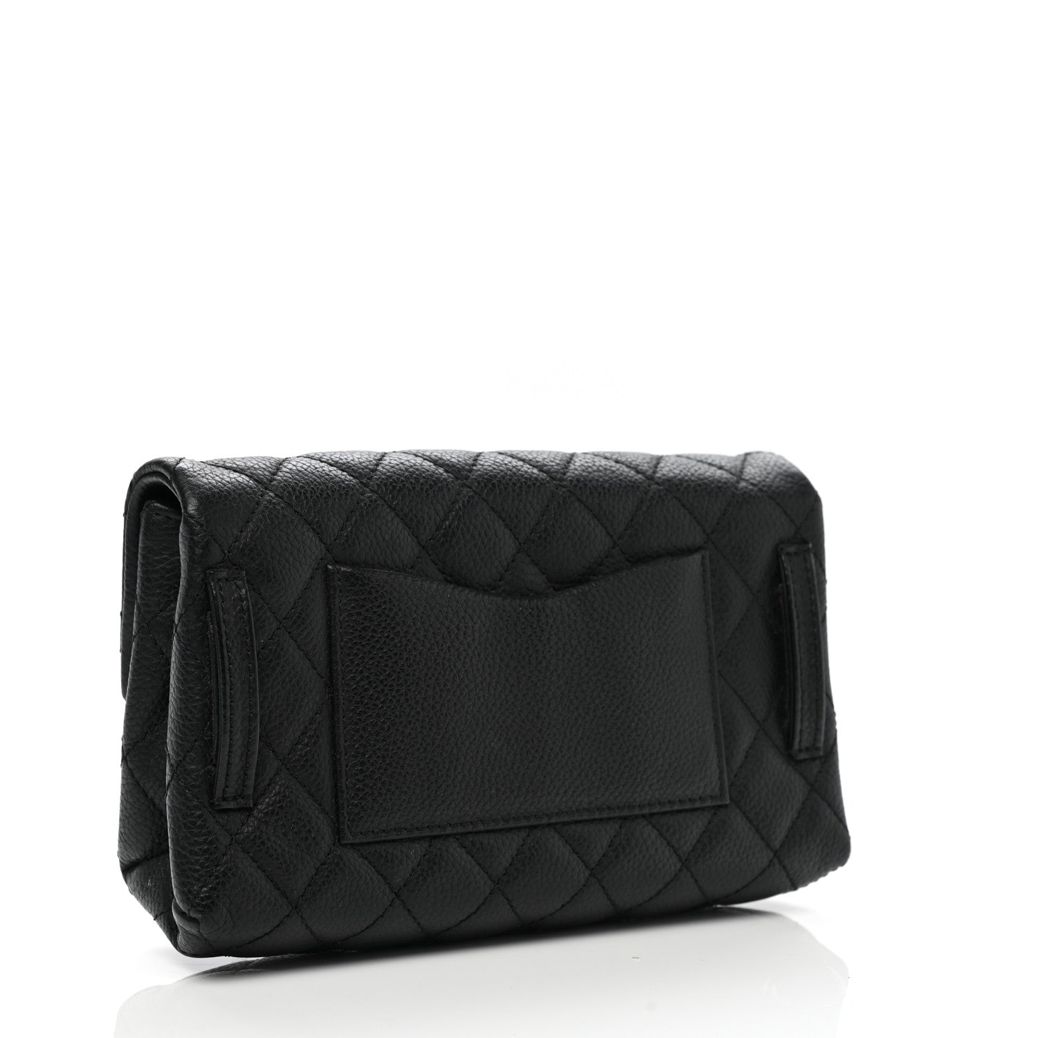 Chanel Grained Calfskin Quilted 2.55 Reissue Flap Belt Bag Clutch Black 3 of 8