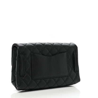 Chanel Grained Calfskin Quilted 2.55 Reissue Flap Belt Bag Clutch Black 3 of 8