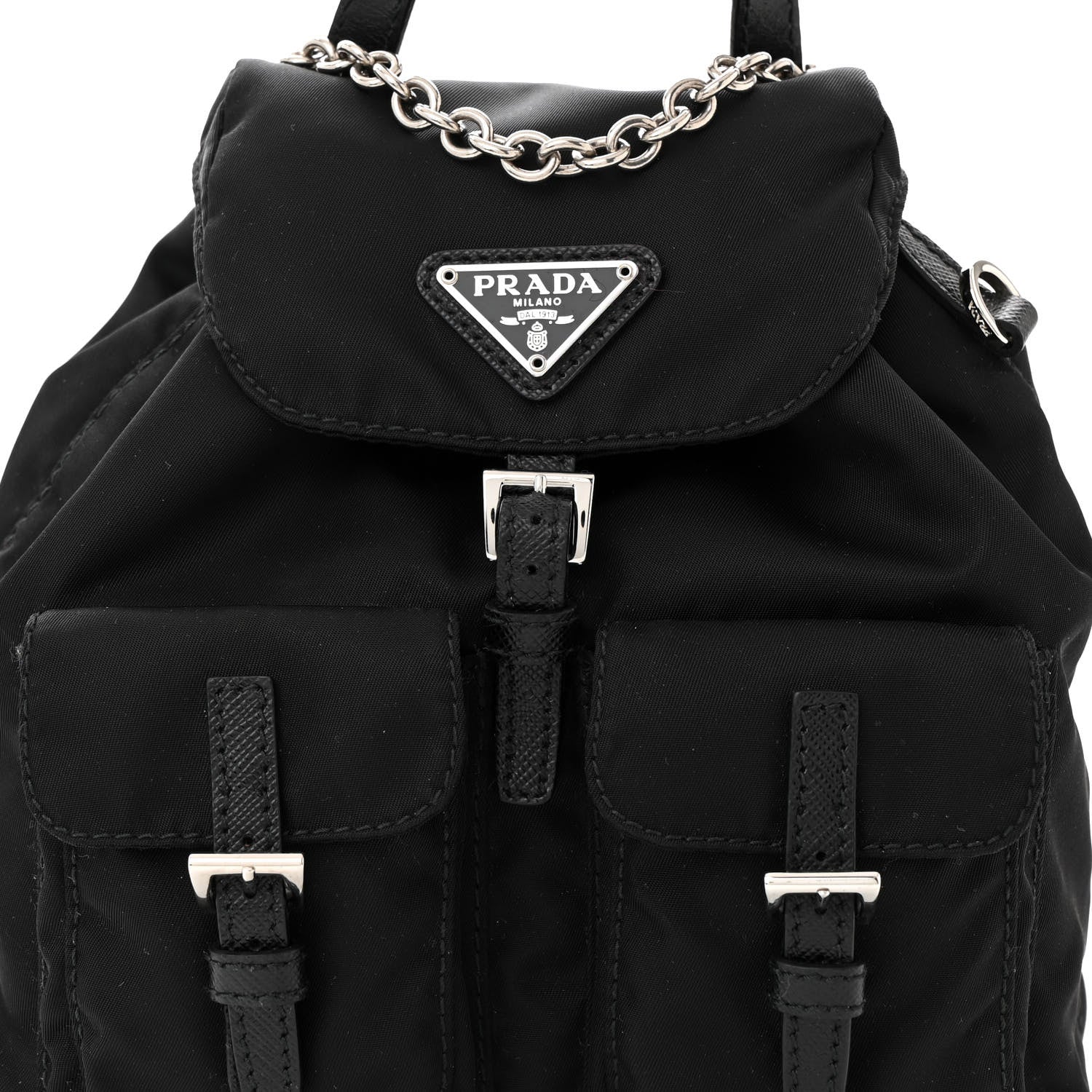 Prada Nylon Vela Mini Crossbody Backpack Black 7 of 9