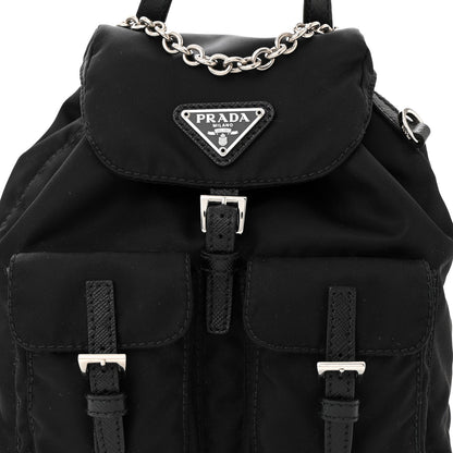Prada Nylon Vela Mini Crossbody Backpack Black 7 of 9