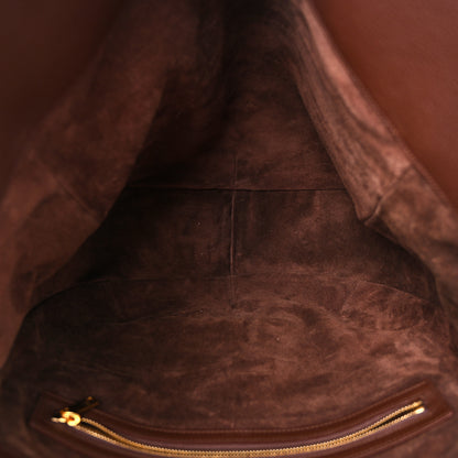 Celine Supple Calfskin Meo Hobo Chestnut 5 of 10