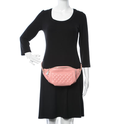 Chanel Lambskin Quilted Bi Waist Bag Fanny Pack Pink 2 of 8