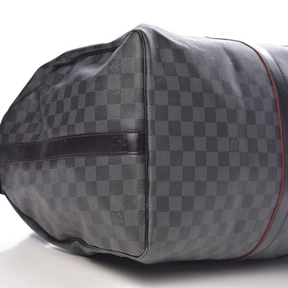 Louis Vuitton Damier Graphite Keepall Bandouliere 55 Rouge 17 of 21
