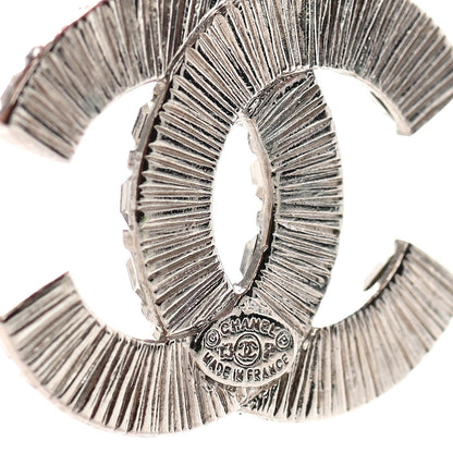 Chanel Baguette Crystal CC Dangle Earrings Silver 4 of 4