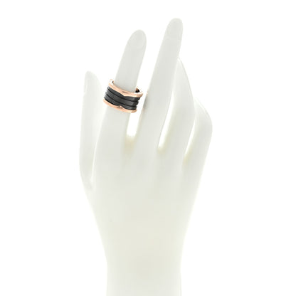 Bulgari 18K Rose Gold Black Ceramic B.Zero1 Four-Band Ring 52 6 2 of 5