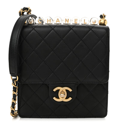 Chanel Lambskin Quilted Chic Pearls Flap Black 1 of 11