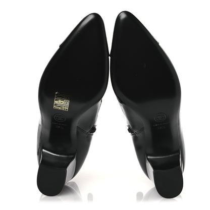 Chanel Patent Calfskin Ankle Boots 38.5 Black 7 of 11