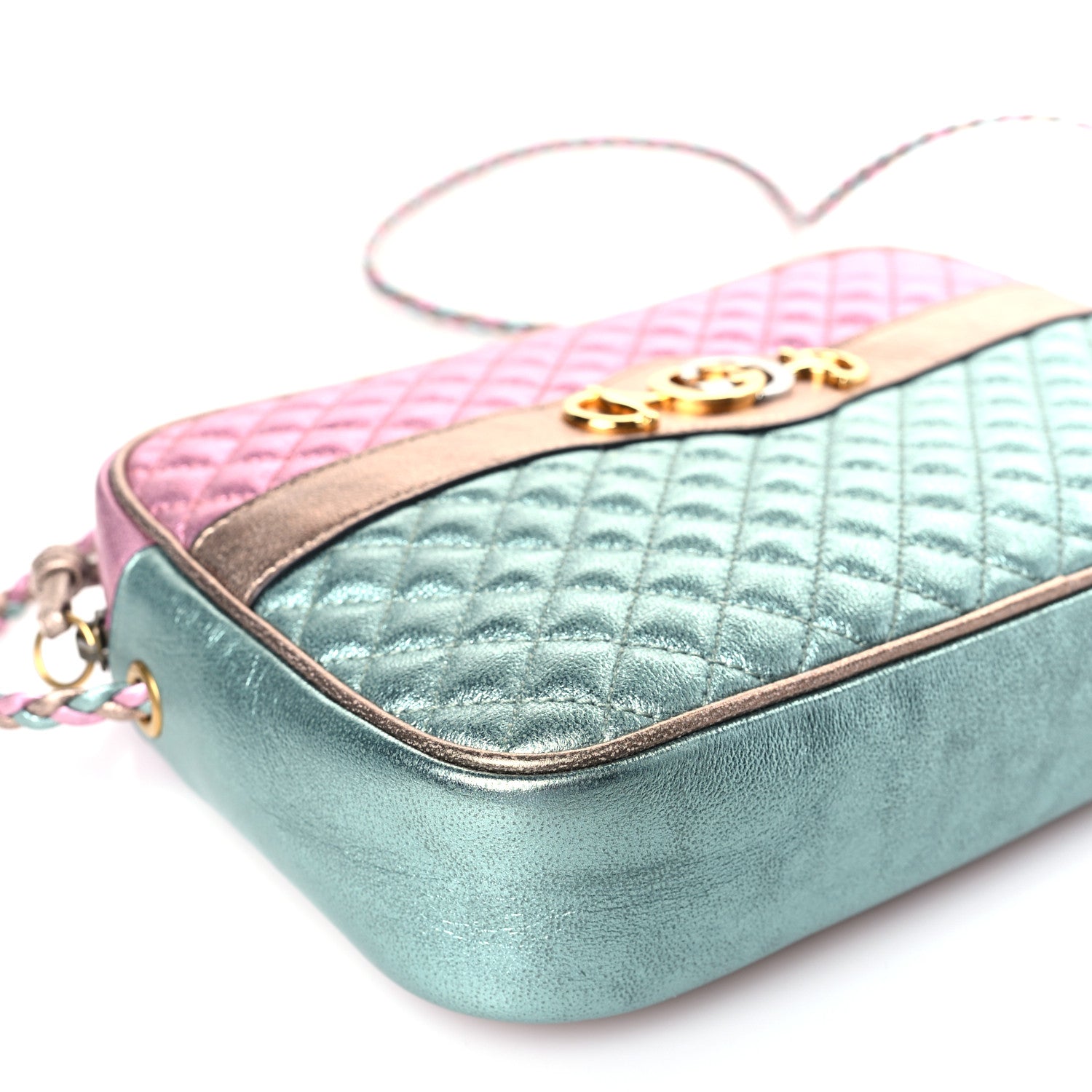 Gucci Laminated Nappa Trapuntata Small Zumi Shoulder Bag Rosa 8 of 9