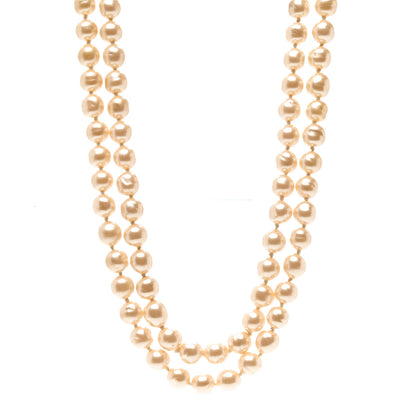 Chanel Graduated Pearl Long Necklace Gold White 1 of 4