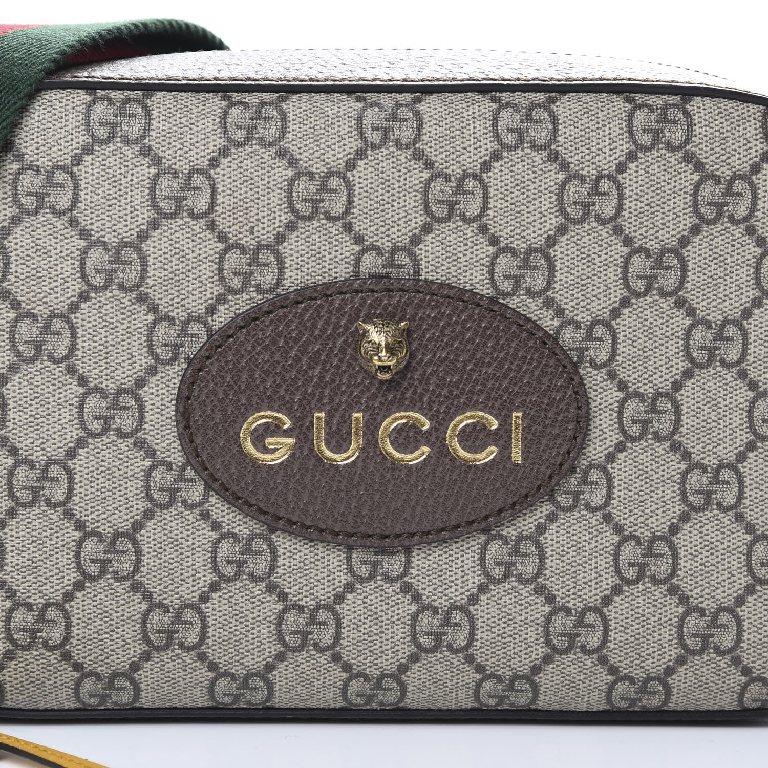 Gucci GG Supreme Monogram Web Neo Vintage Shoulder Bag Beige New Acero Crop 7 of 9