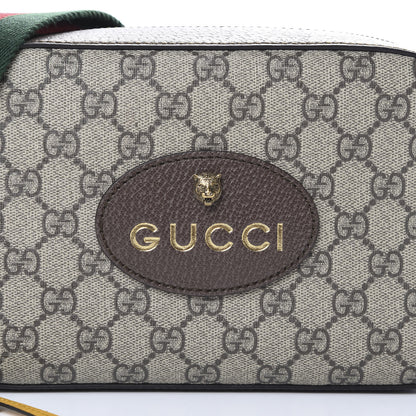 Gucci GG Supreme Monogram Web Neo Vintage Shoulder Bag Beige New Acero Crop 7 of 9